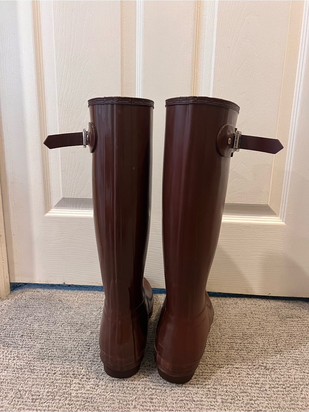 Hunter Brown Tall Waterproof Rain Boots - Picture 2 of 5